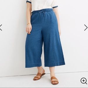 Madewell wide leg cropped pants NWT